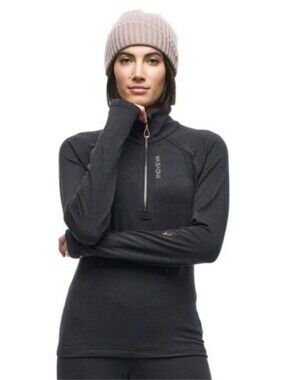 Indyeva Leno Pullover Quarter Zip Sweatshirt Charcoal Women's Medium Outdoor